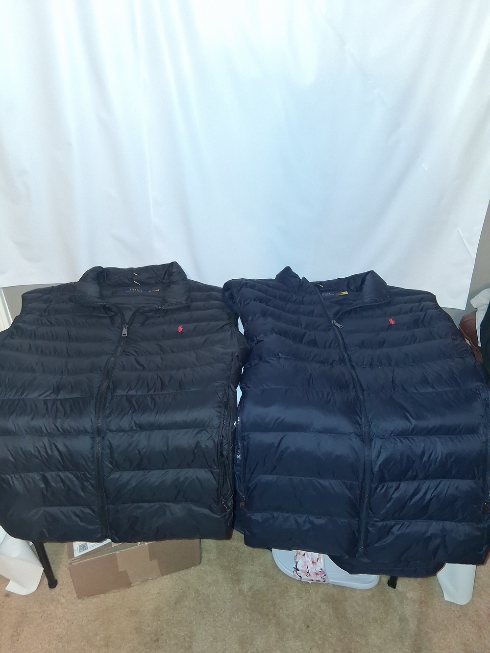 Polo by Ralph Lauren Black and Navy Quilted Lightweight Puffer Jackets